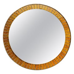 Spanischer 1960er Spiegel mit metallischem Rahmen