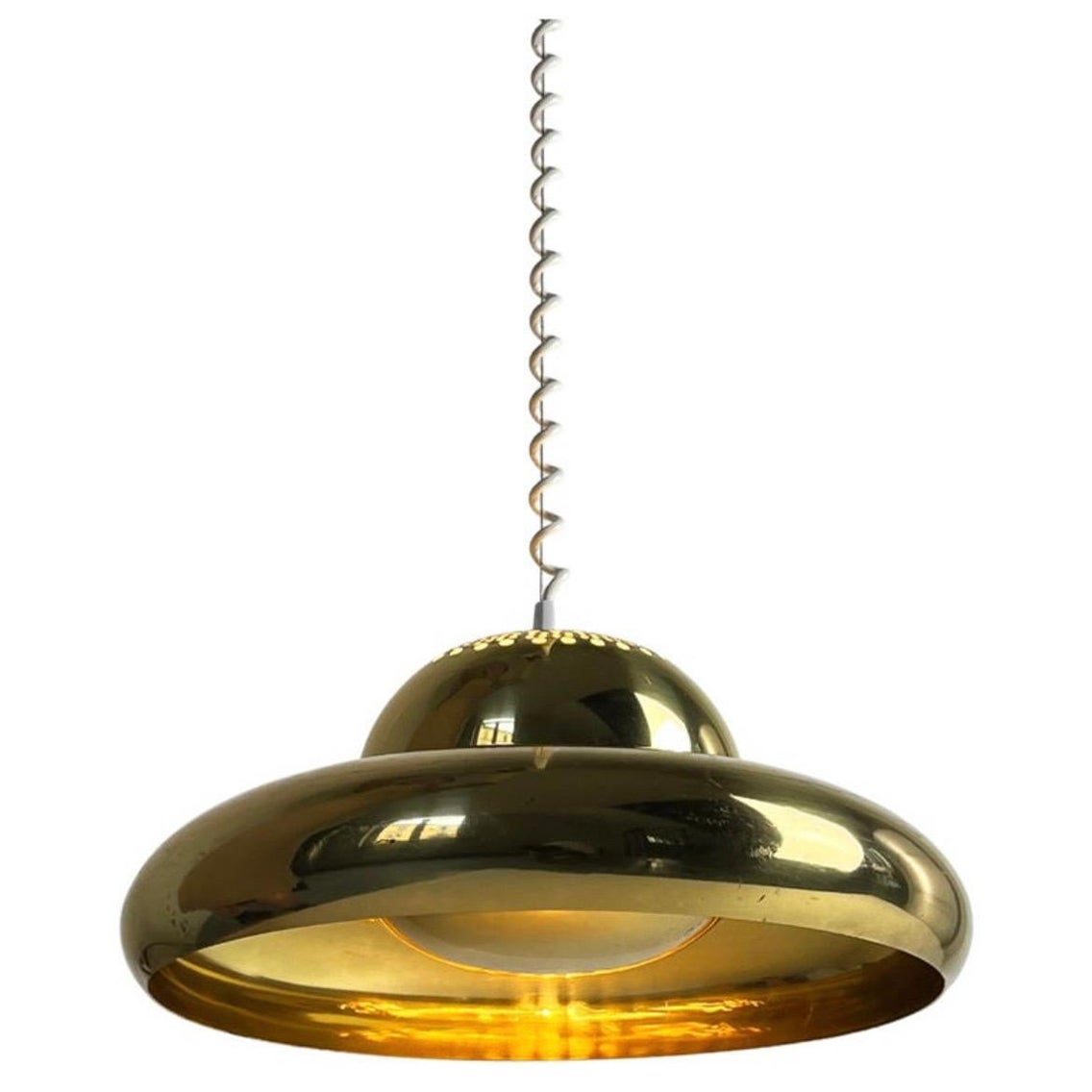 Tobia & Afra Scarpa ceiling light in Brass  For Sale