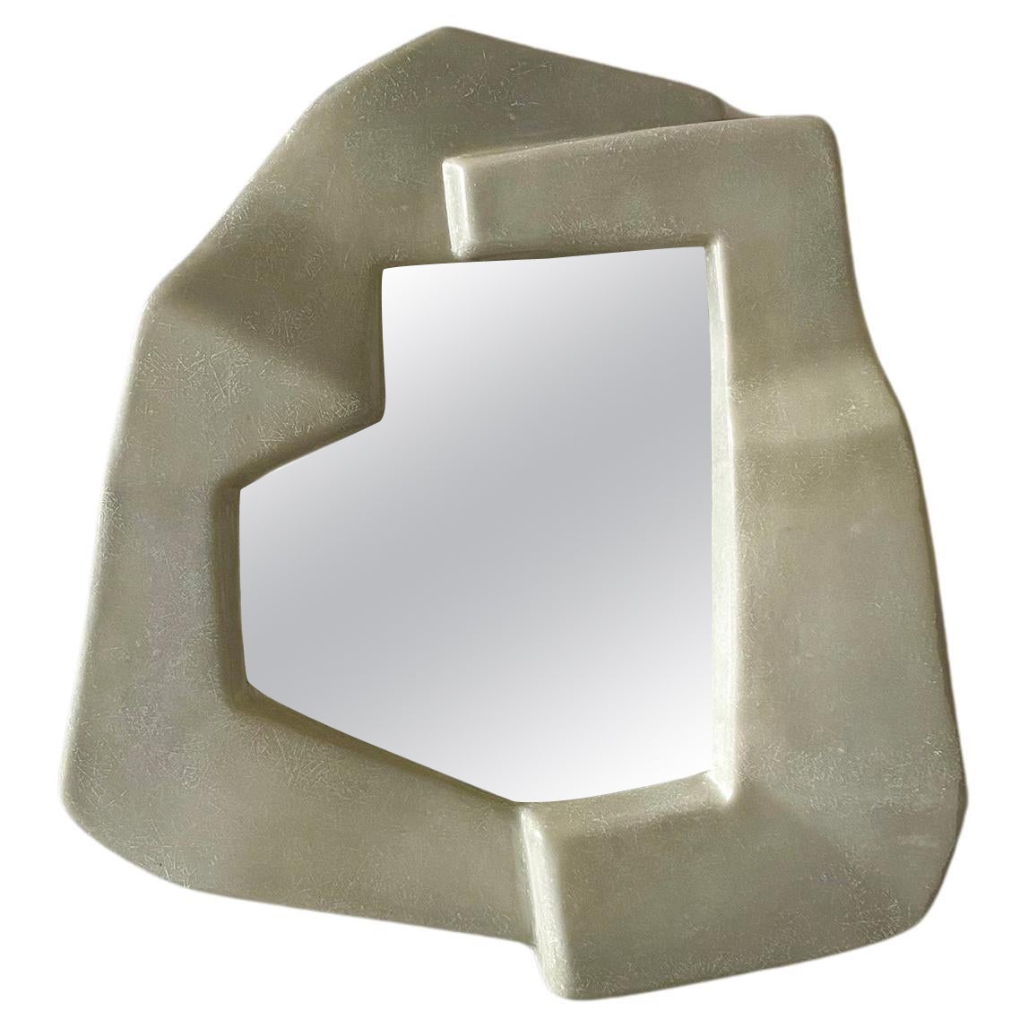 Narcissi wall mirror by VAVA Objects, fiberglass mirror handcrafted in Sweden For Sale