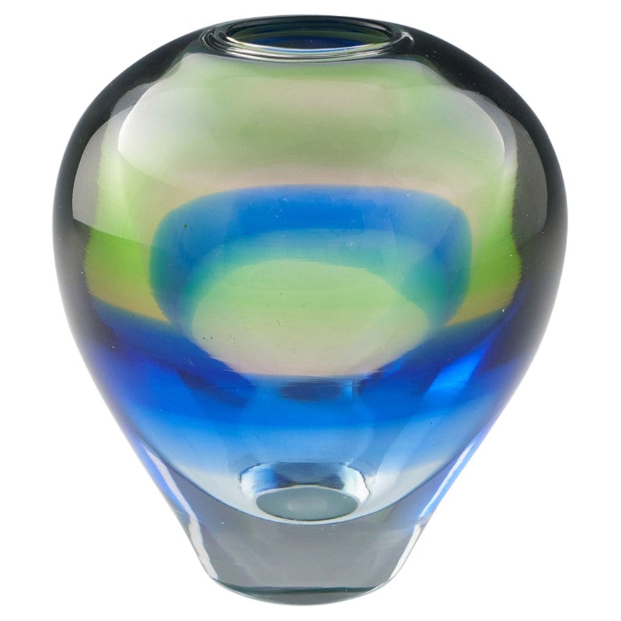 Czech Mstisov or Moser Duha Range Ovoid Vase Designed 1964 For Sale