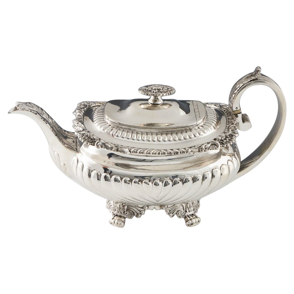 Sterling Silver Regency Period Teapot Joseph Angell London 1820 For Sale