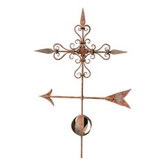 Antique 19th Century Spanish Iron Weathervane from the Top of a Building.