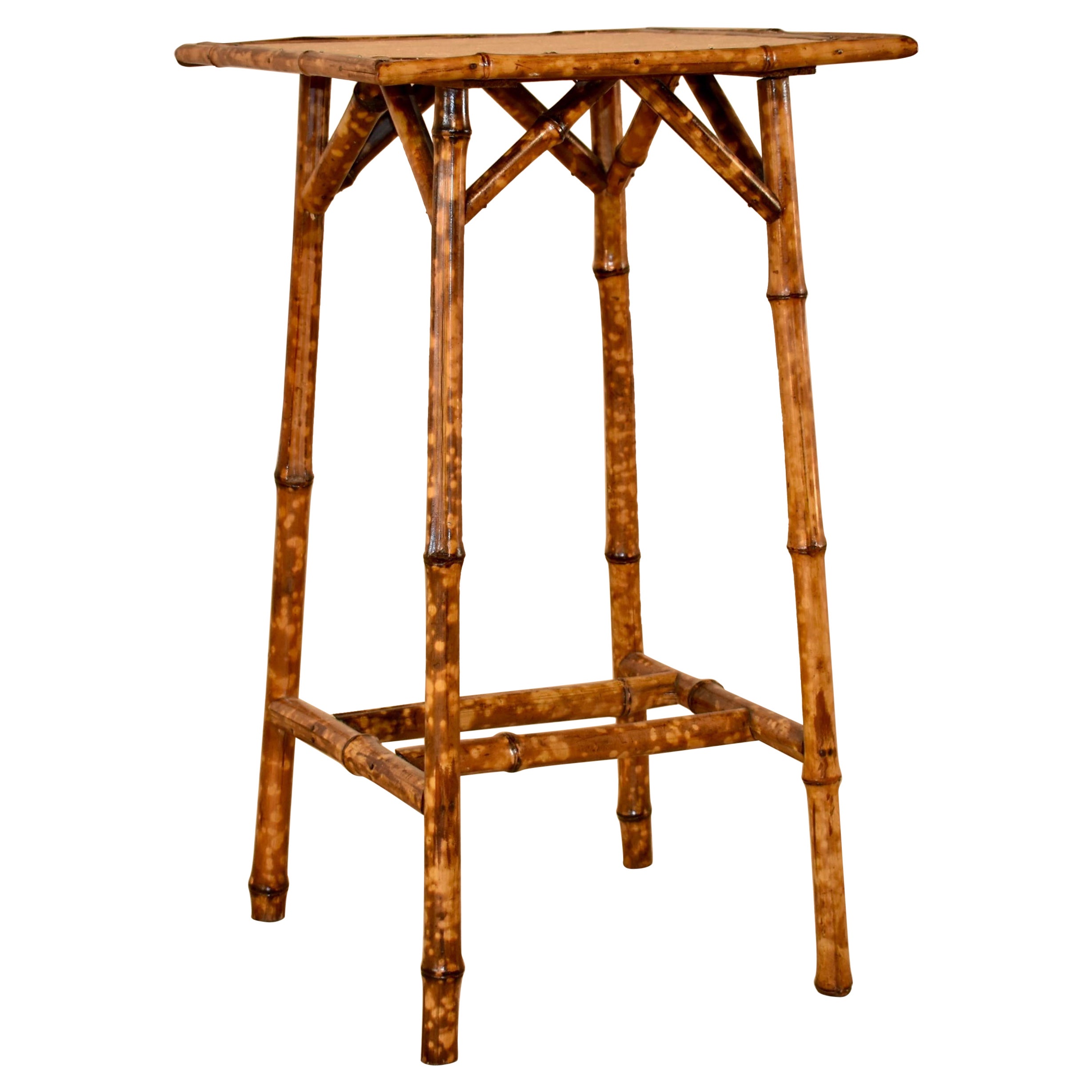 19th Century Tortoise Bamboo Side Table 