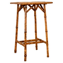 Antique 19th Century Tortoise Bamboo Side Table 