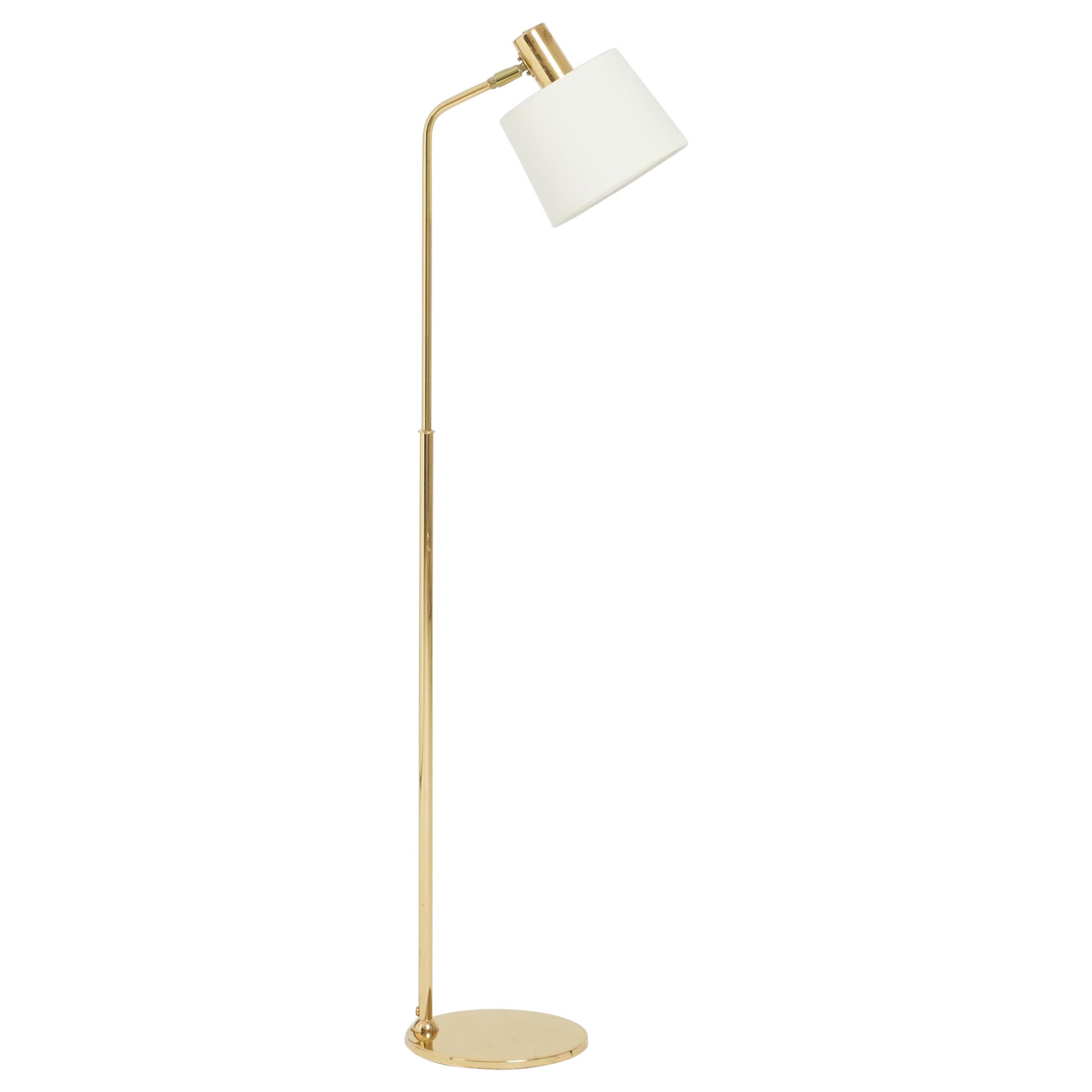 Brass Reading Floor Lamp For Sale