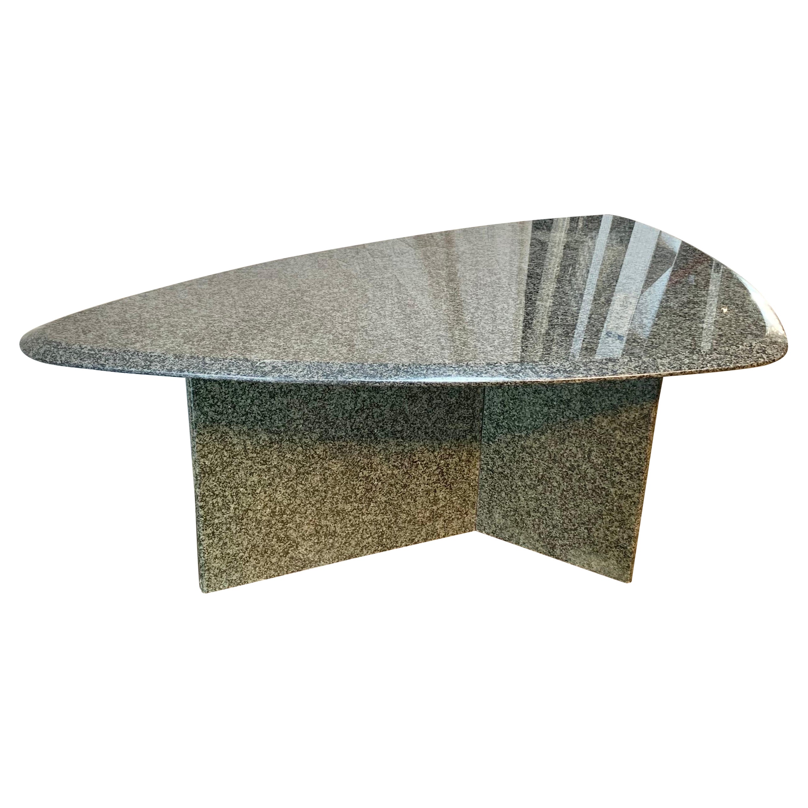 Mid Century Modern Italian Granite Coffee Table For Sale