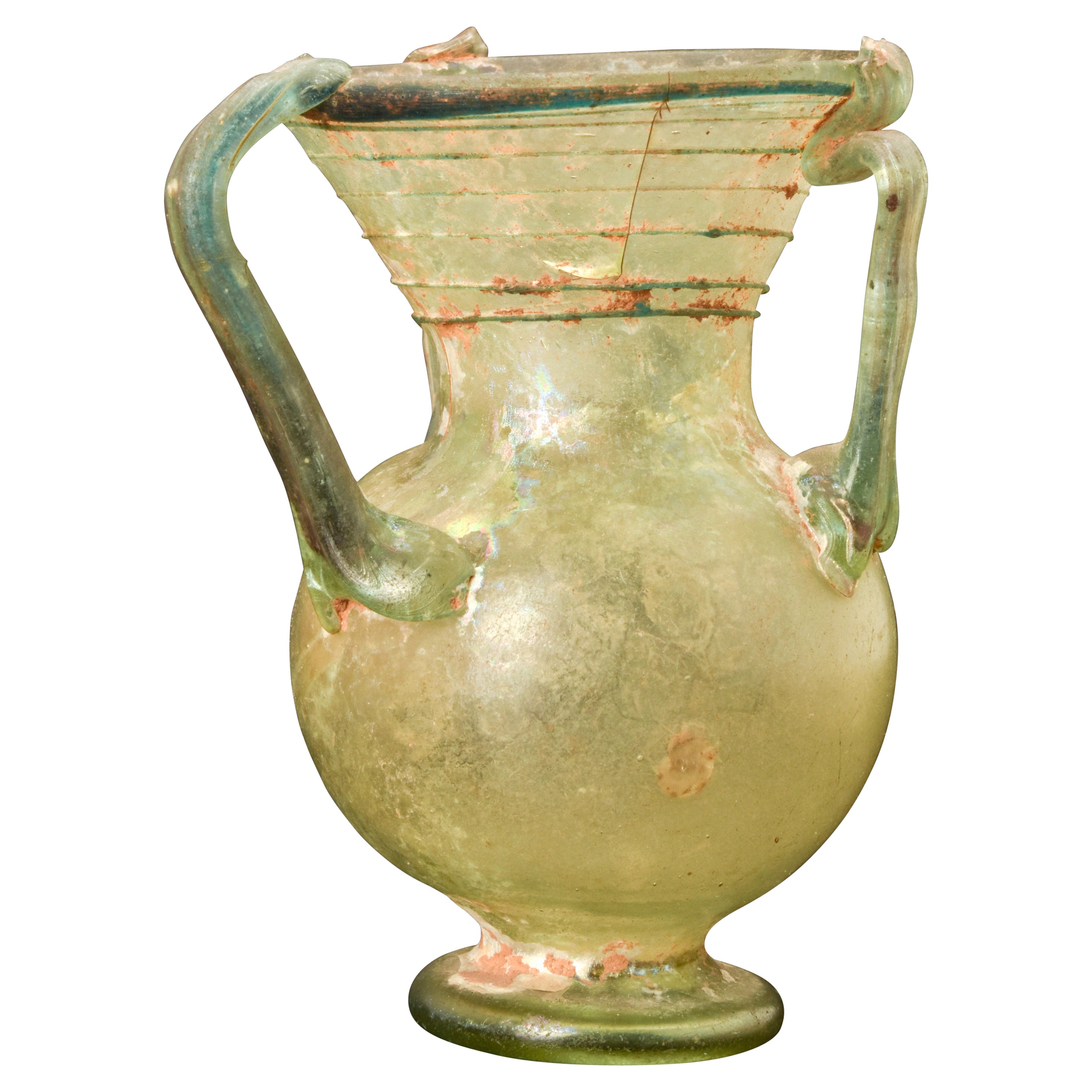 Roman Three Handled Flared Rim Jar