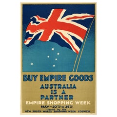 Affiche publicitaire d'origine Achetez Empire Goods Australia Is A Partner EMB