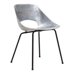 Vintage Pierre Guariche Tulip Chair, Cast Aluminum, Steiner Meubles, Paris, 1954