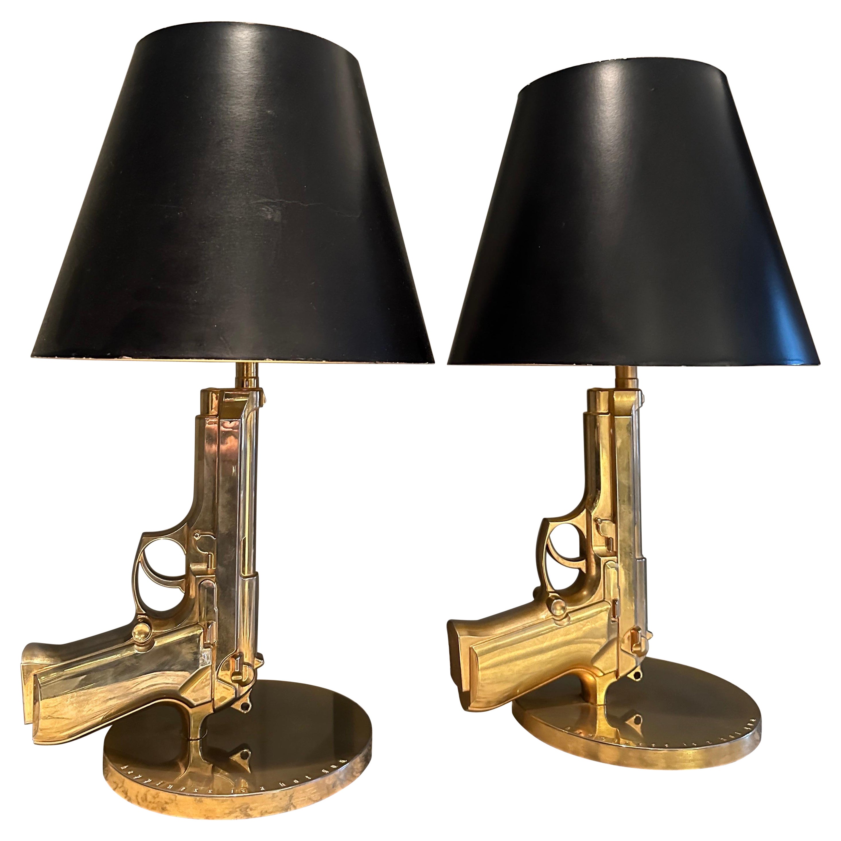 FLOS Guns Collection Bedside Lamp in Gold by Philippe Starck For Sale at  1stDibs