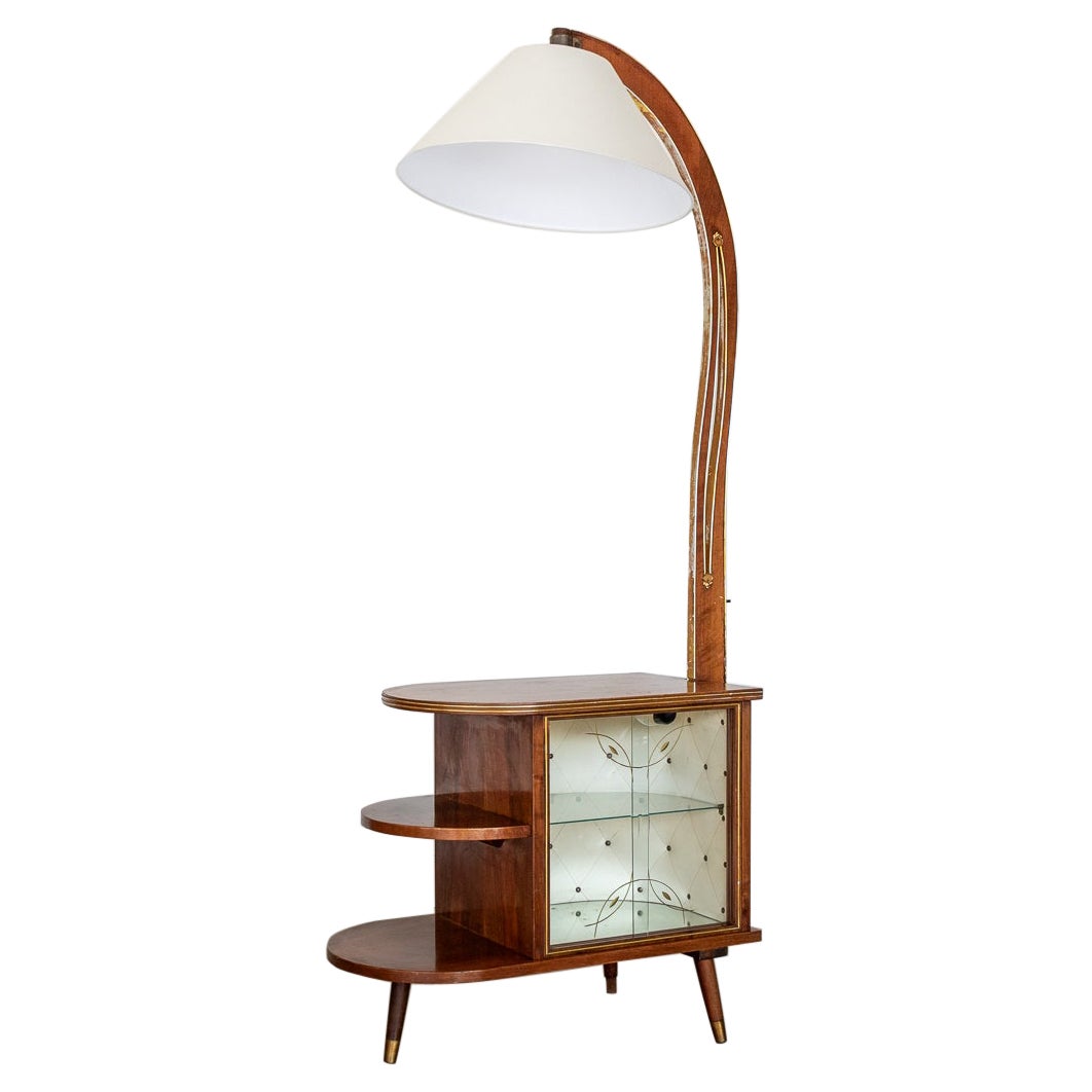 French Art Deco Dry Bar Floor Lamp For Sale