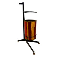 Vintage Mid-Century Italian Umbrella Stand and Vessel by Poggibonsi