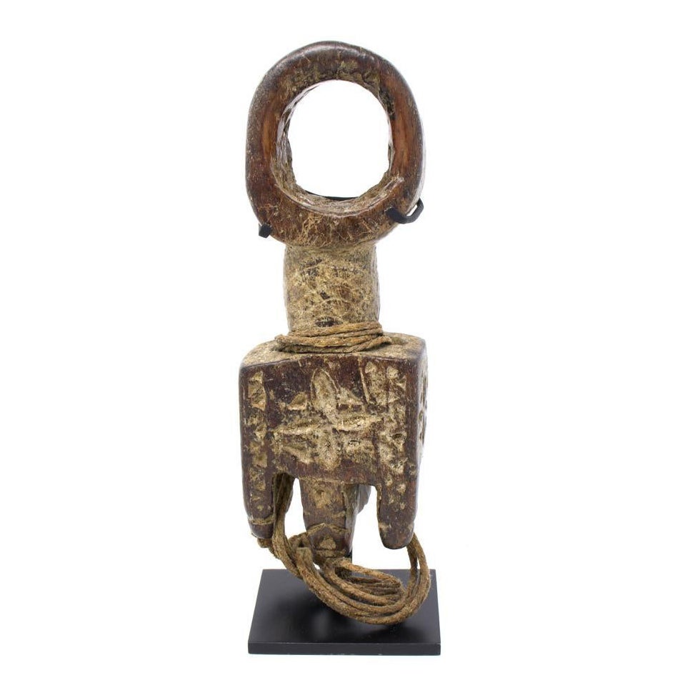 Antique Nepalese Butter Churn Handle. For Sale
