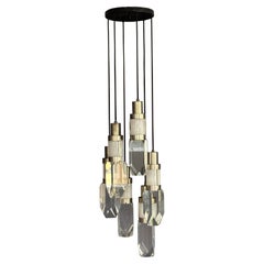 Vintage Mid-Century Modern, 1970s Pendant Chandelier, design by Gaetano Missaglia