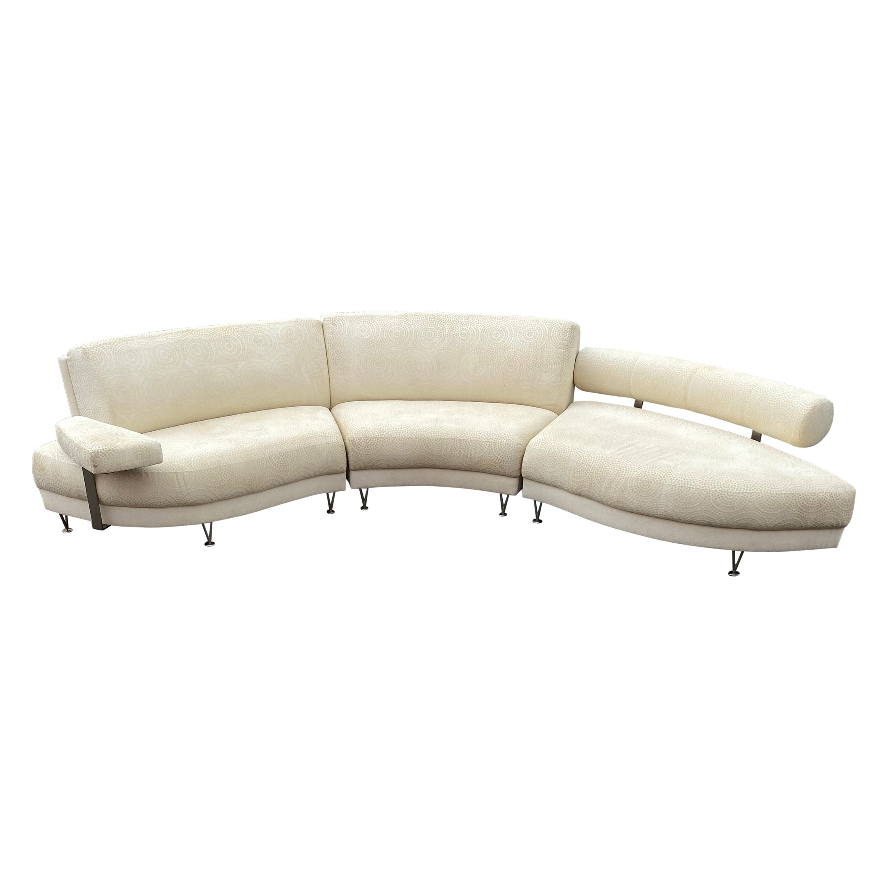1990s Preview Weiman Curved Serpentine Sectional