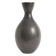 Mid-Century Black Ceramic Vase