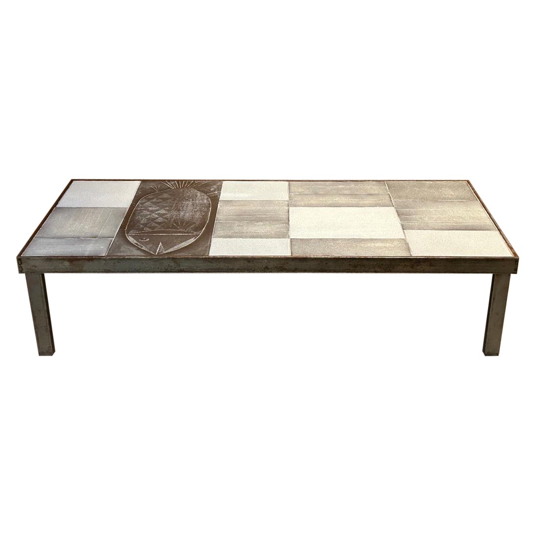 Ceramic Coffee Table by Roger Capron, France, 1960s For Sale