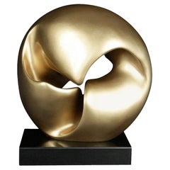 Retro 1980 Contemporary Golden Sculpture Maison Roche-Bobois