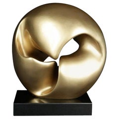 Vintage 1980 Contemporary Golden Sculpture Maison Roche-Bobois