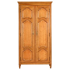 Baker Furniture French Regency Louis XVI Cherry Wood Armoire Dresser, 1960s