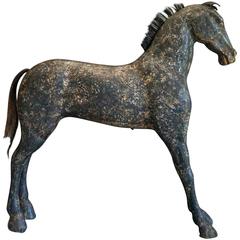 Antique Swedish Horse in Black Paint