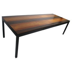 Mid Century Mixed Wood Dining Table in the style of Baughman / Directional 