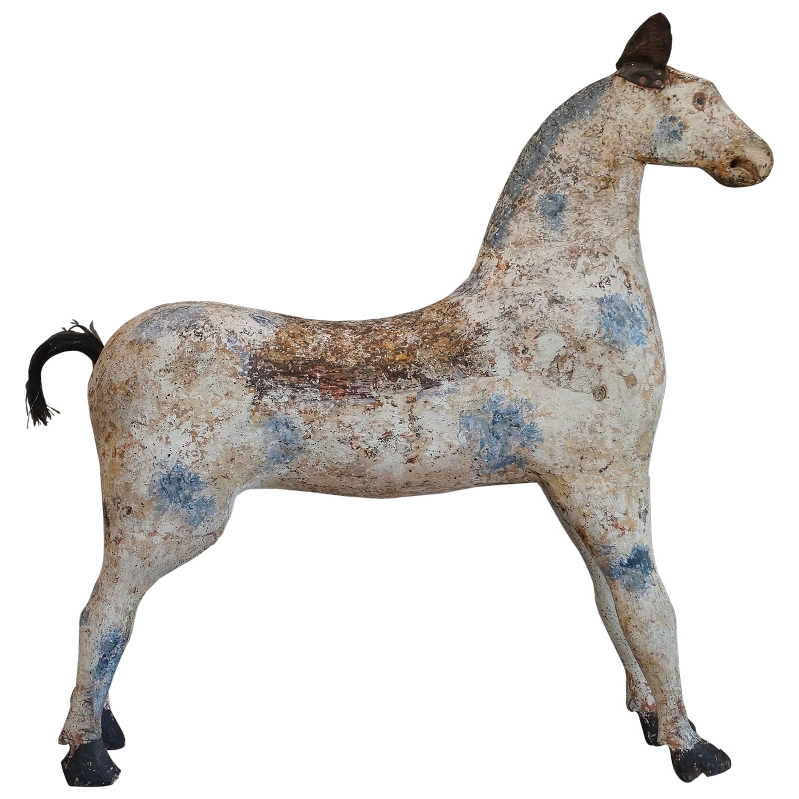 White Horse with Painted Saddle For Sale