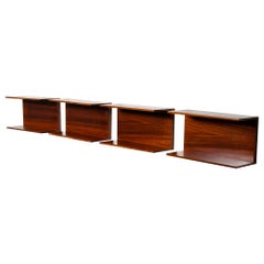 One of Four Rosewood Wall Shelves by Walter Wirz for Wilhelm Renz, 1960s