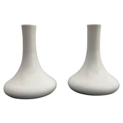 Paire de vases à bourgeons vintage Bauscher Weiden Allemagne conçus pour Pan Am
