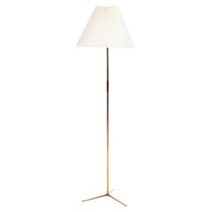 Vintage Th. Valentiner Brass Floor Lamp for Povl Dinesen