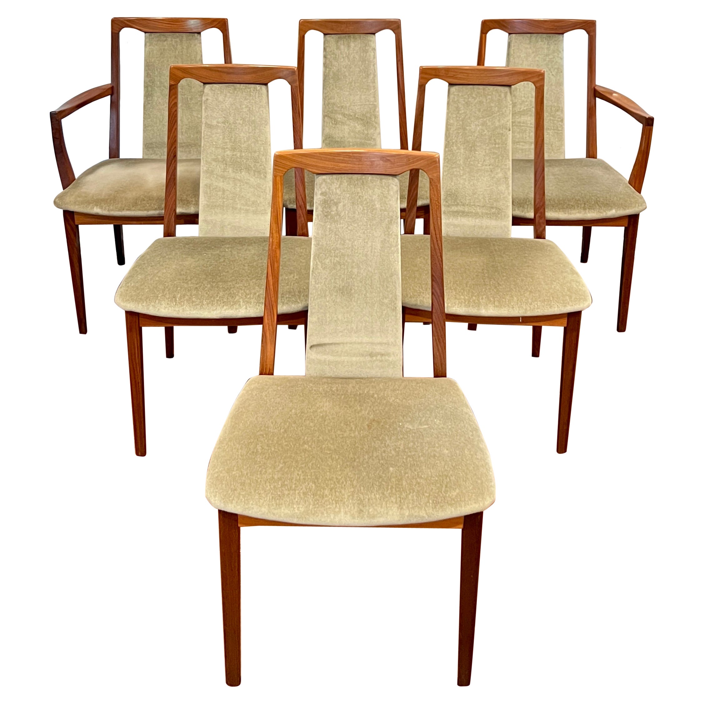 A set of 6 mid century modern style dining chairs by G plan, circa 1980s