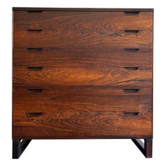 Stunning danish modern Svend Langkilde Rosewood 6 drawer tall dresser 