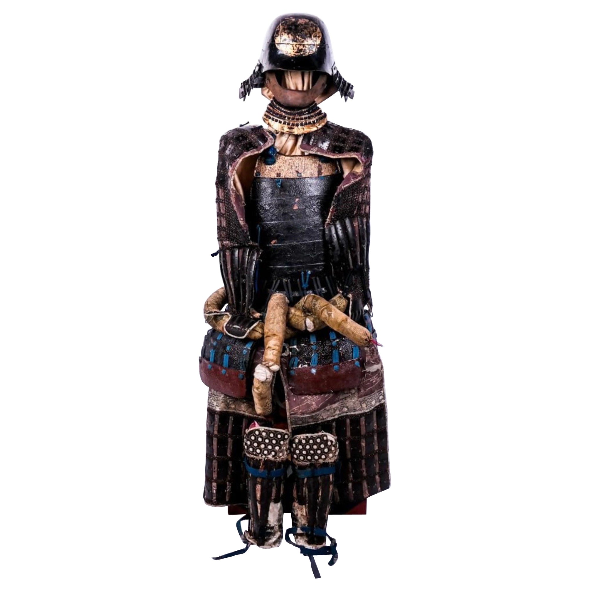 18th Century, Japanese Edo Period Lacquer & Chain Mail Suit of Samurai Armor