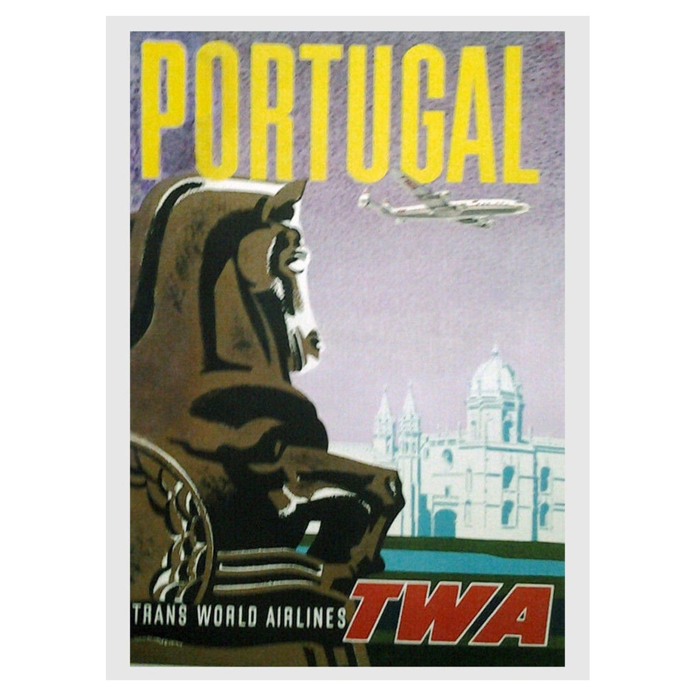 1960 TWA - Portugal Original Vintage Poster