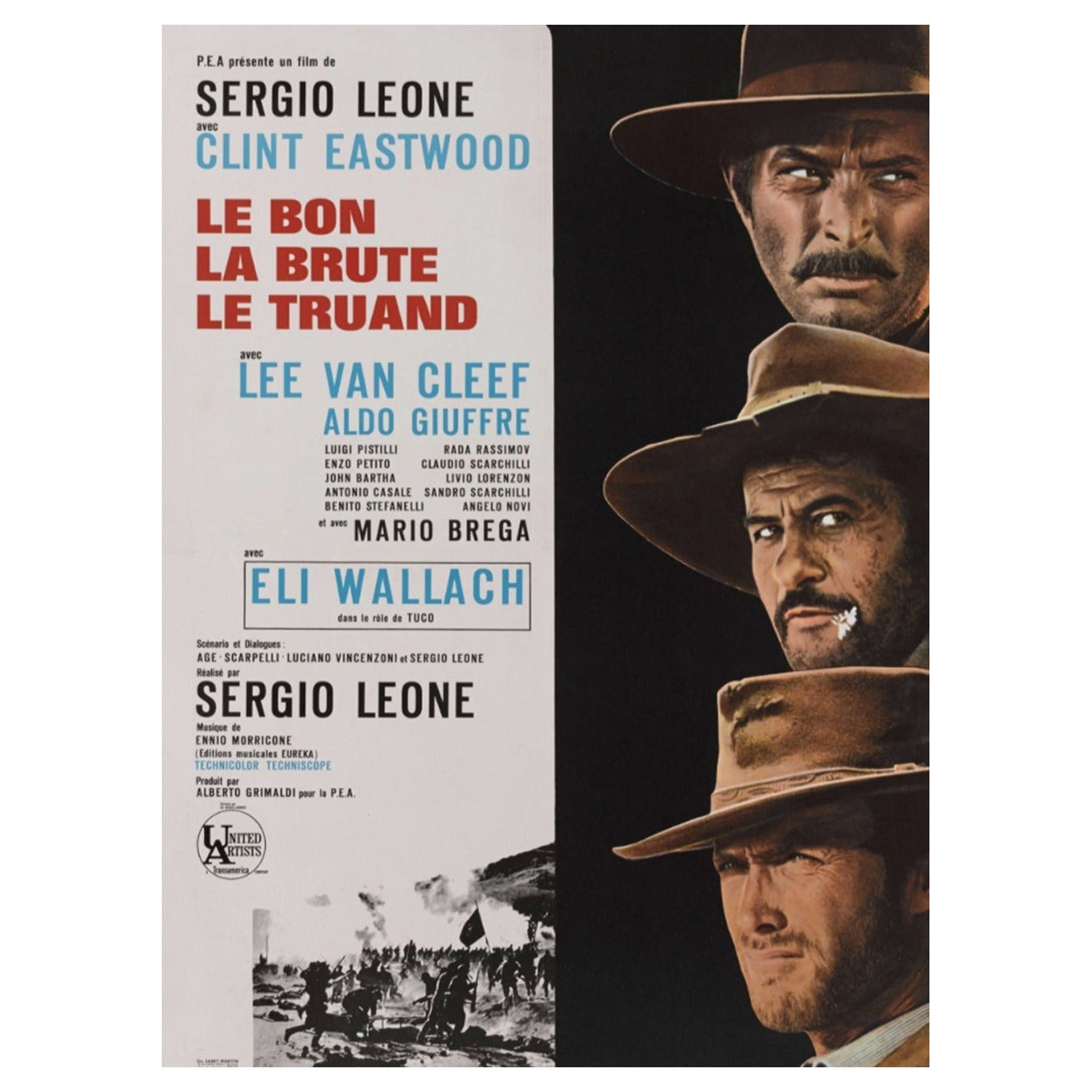 1966 The Good, The Bad, And The Ugly (French) Original Vintage Poster