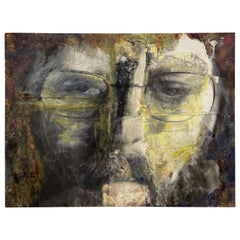 Large Portrait of Man's Face by T. Howard