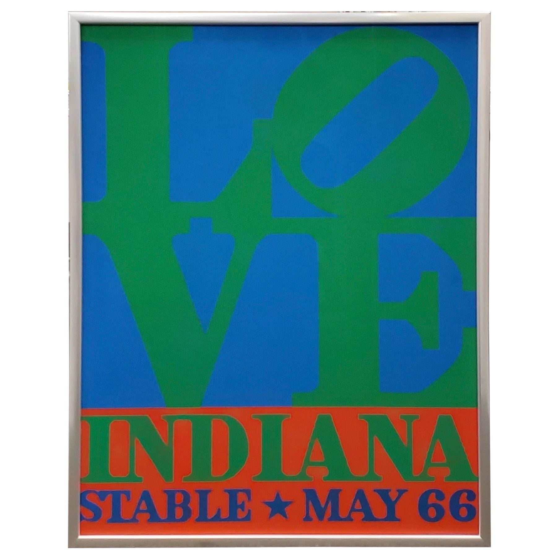 Robert Indiana LOVE Serigraph Framed Poster, 1971 For Sale
