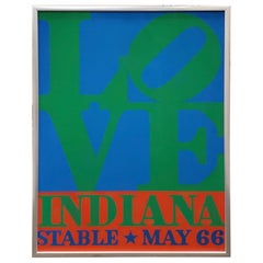 Vintage Robert Indiana LOVE Serigraph Framed Poster, 1971