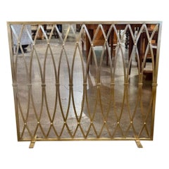 Custom Made Modern Brass Fire Screen