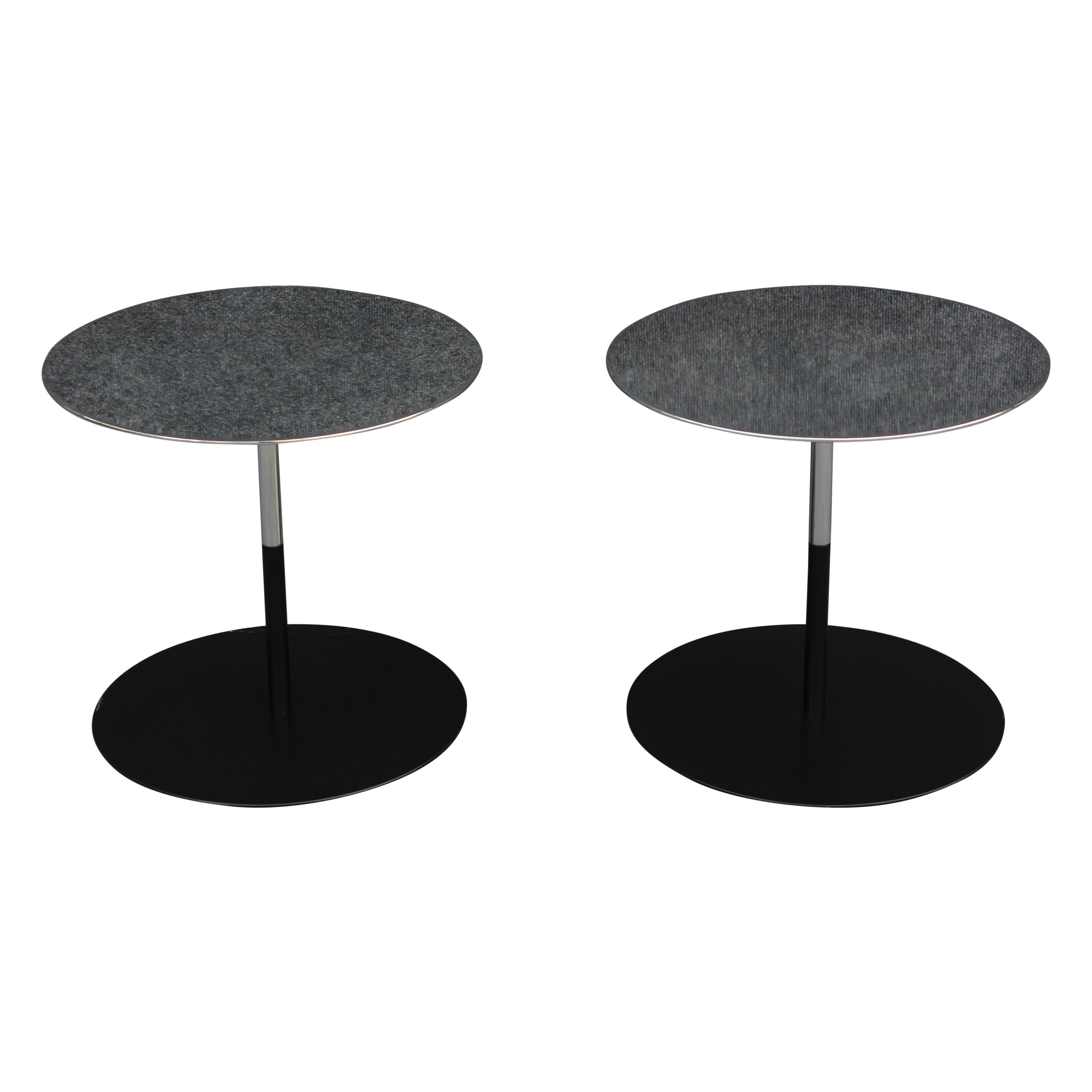 Pair of Keilhauer 'Boxcar' Steel & Chrome Side Tables Model 4382 For Sale