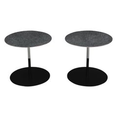 Pair of Keilhauer 'Boxcar' Steel & Chrome Side Tables Model 4382