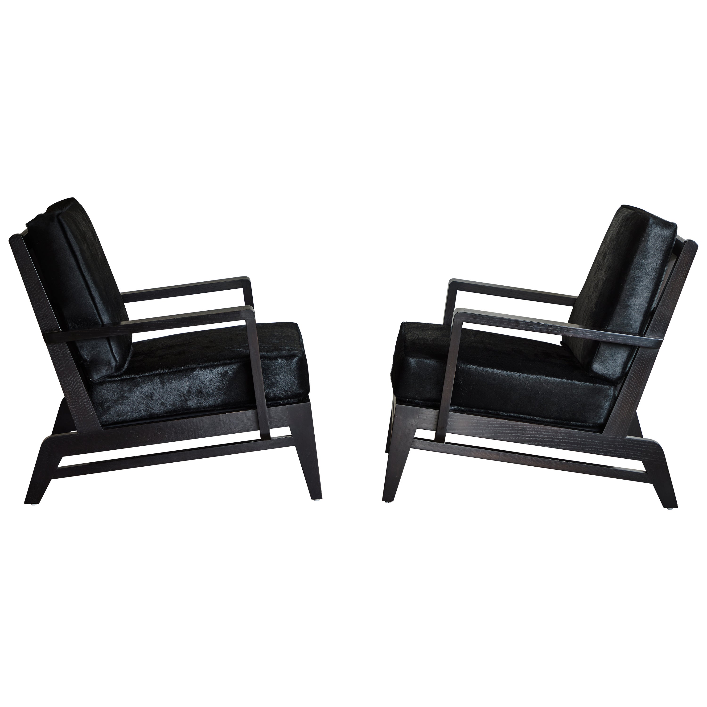 Pair of Lounge Chairs by René Gabriel For Sale