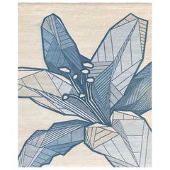 "Retreat - Blue" / 8' x 10' / Hand-Knotted Wool Rug