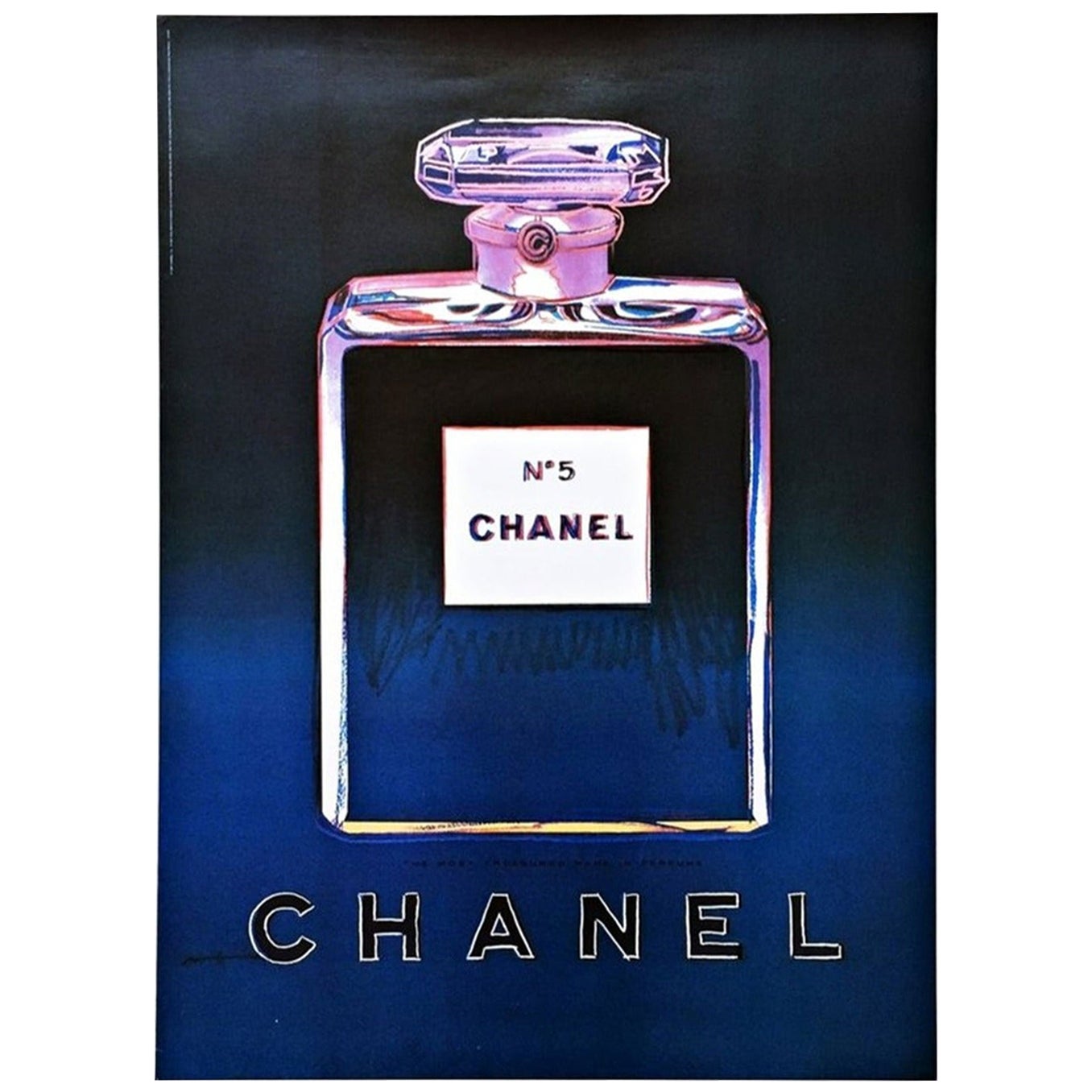 1997 Andy Warhol - Chanel Black Original Vintage Poster