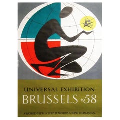 1958 Brussels World's Fair Original Vintage Poster