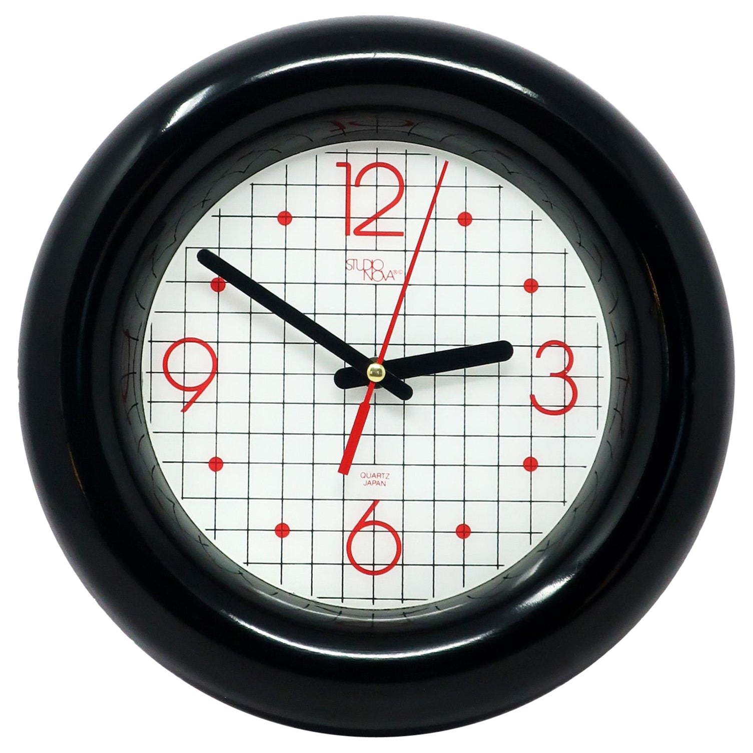 1980s Graphic Wall Clock by Studio Nova Japan For Sale