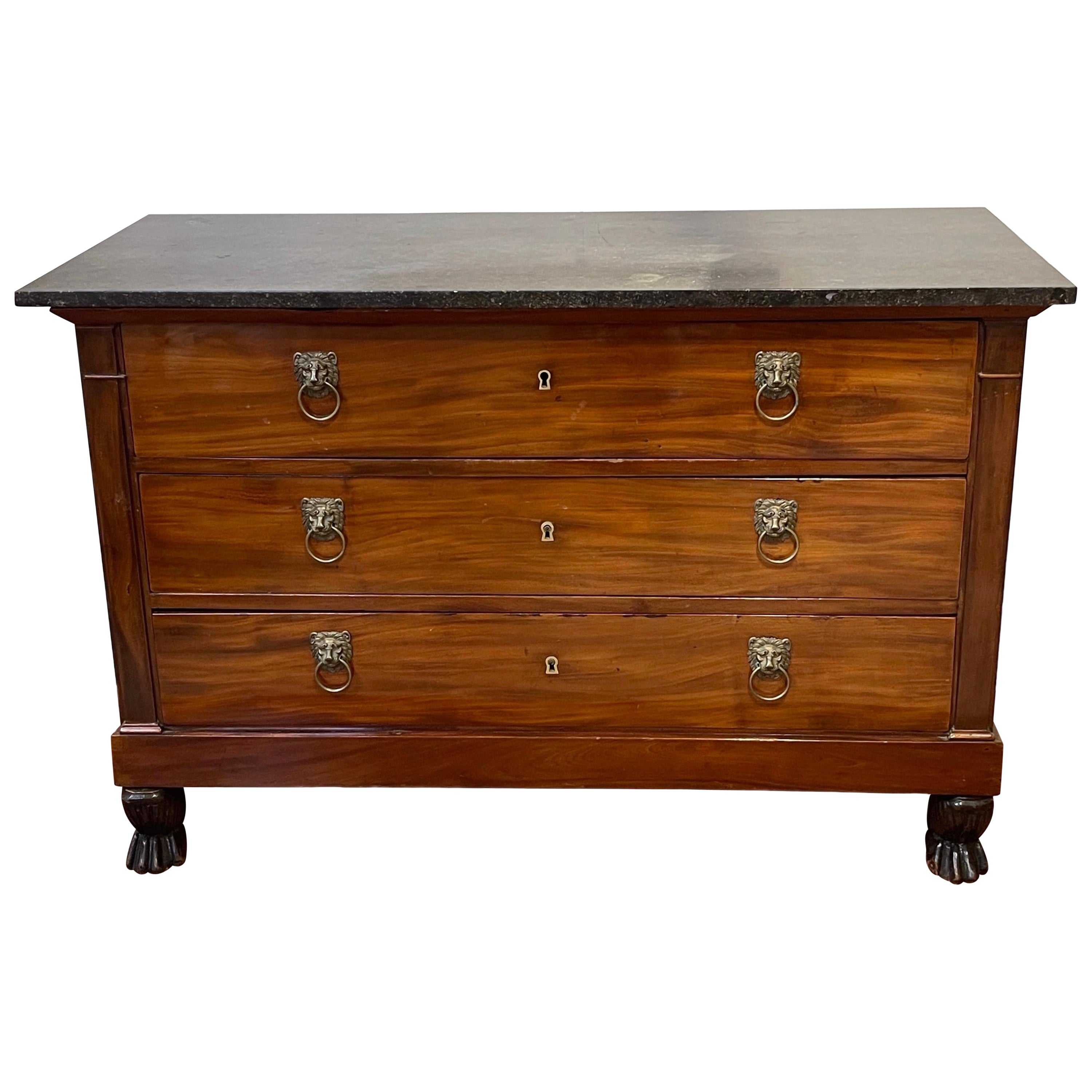 Charles X Marble Top Commode, France, Circa 1824-1830 For Sale