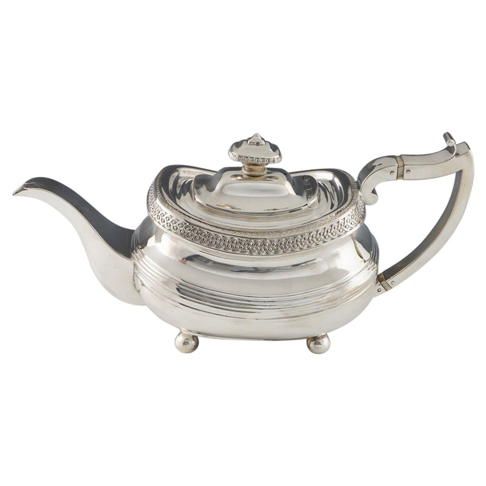 George III Sterling Silver Teapot London 1813 For Sale