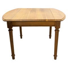 Antique French Walnut Dining Extending Table Louis XVI Style, Late 19th Century