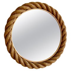 Rope Frame Mirror, Audoux & Minet, France, 1950-1960